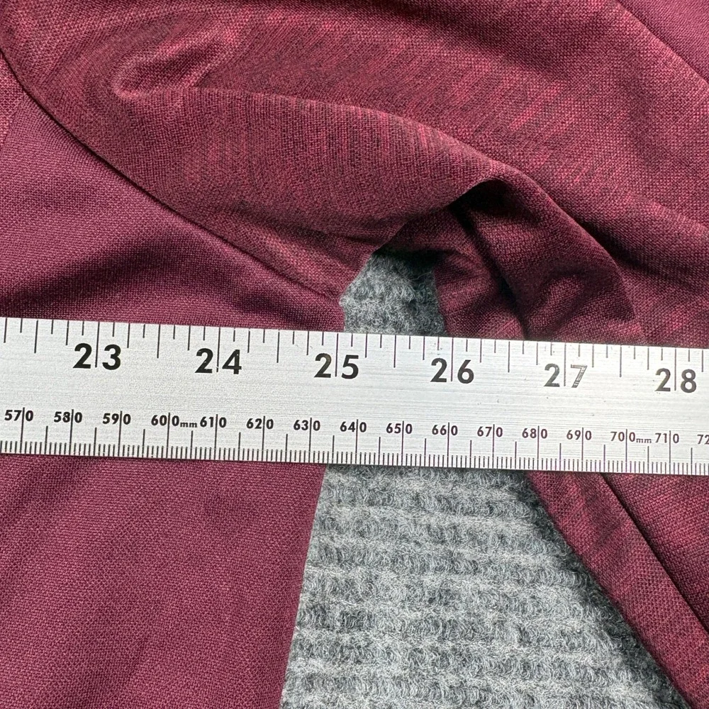 Callaway Mens Large 1/4 Zip Pullover Burgundy Heathered Golf Jacket 4373